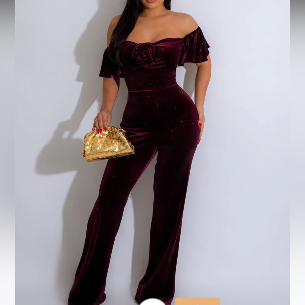 The Influencer Velvet Glitter Jumpsuit